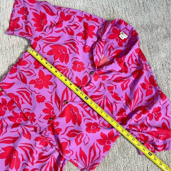 Billabong Peachy Keen Matching Pink Hawaiian Floral Skirt Set - Picture 16 of 16